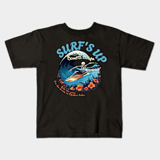 Pipeline Hawaii skull surf 8201 Kids T-Shirt